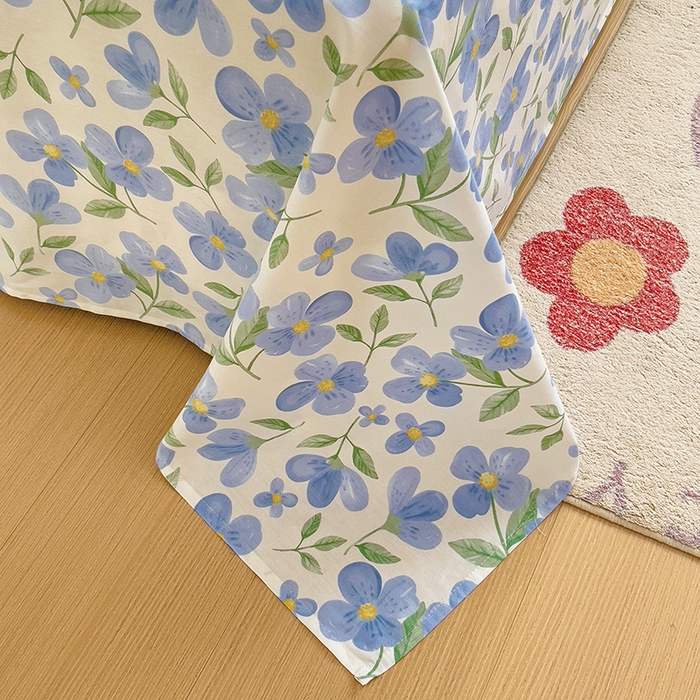 91家纺网 家纺一手货源 找家纺 纽缦家纺 2025新款纯棉斜纹床单单品床单床单单件 蓝玥