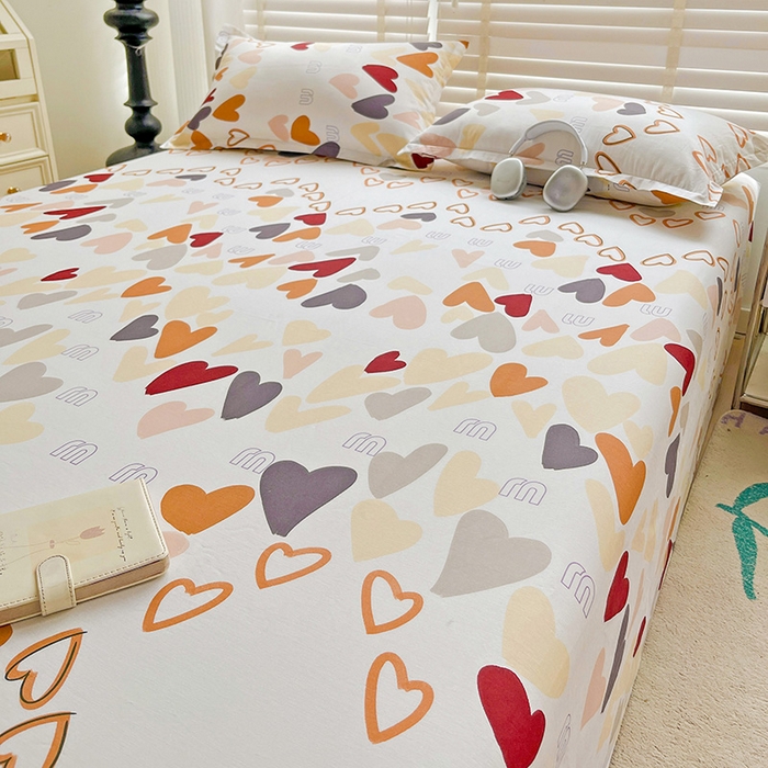 91家纺网 家纺一手货源 找家纺 纽缦家纺 2025新款纯棉斜纹床单单品床单床单单件 恋爱满屋