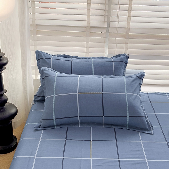 91家纺网 家纺一手货源 找家纺 纽缦家纺 2025新款纯棉斜纹床单单品床单床单单件 麦乐迪蓝