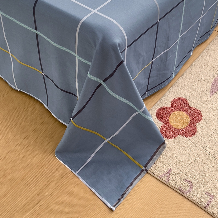 91家纺网 家纺一手货源 找家纺 纽缦家纺 2025新款纯棉斜纹床单单品床单床单单件 麦乐迪蓝