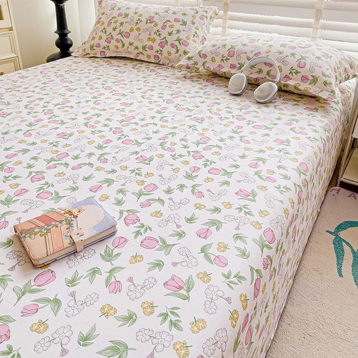 91家纺网 家纺一手货源 找家纺 纽缦家纺 2025新款纯棉斜纹床单单品床单床单单件 米莱