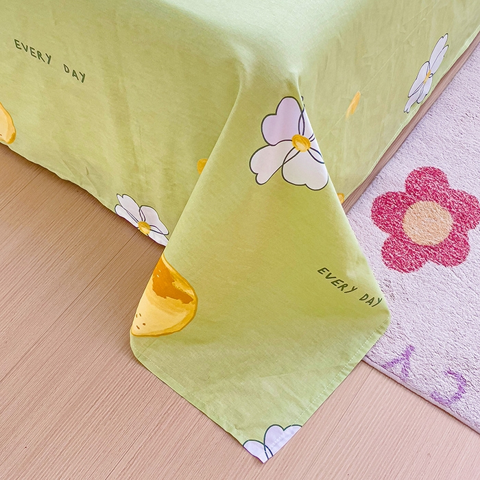 91家纺网 家纺一手货源 找家纺 纽缦家纺 2025新款纯棉斜纹床单单品床单床单单件 柠夏