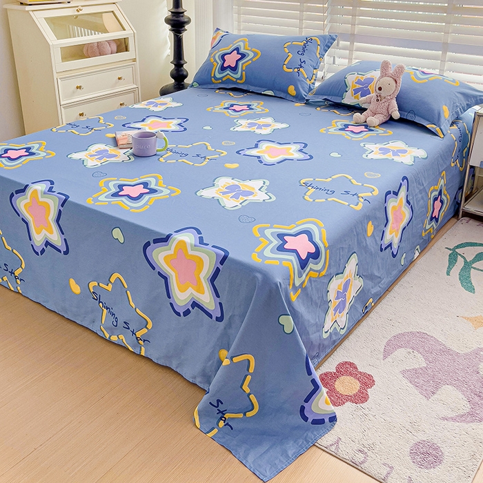 纽缦家纺 2025新款纯棉斜纹床单单品床单床单单件 闪亮明星