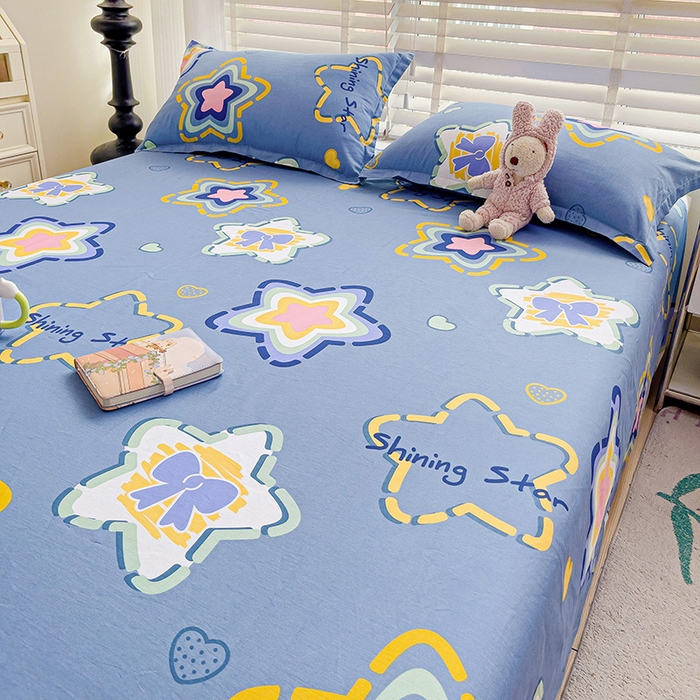 91家纺网 家纺一手货源 找家纺 纽缦家纺 2025新款纯棉斜纹床单单品床单床单单件 闪亮明星