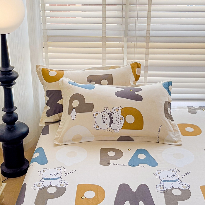 91家纺网 家纺一手货源 找家纺 纽缦家纺 2025新款纯棉斜纹床单单品床单床单单件 温柔小熊