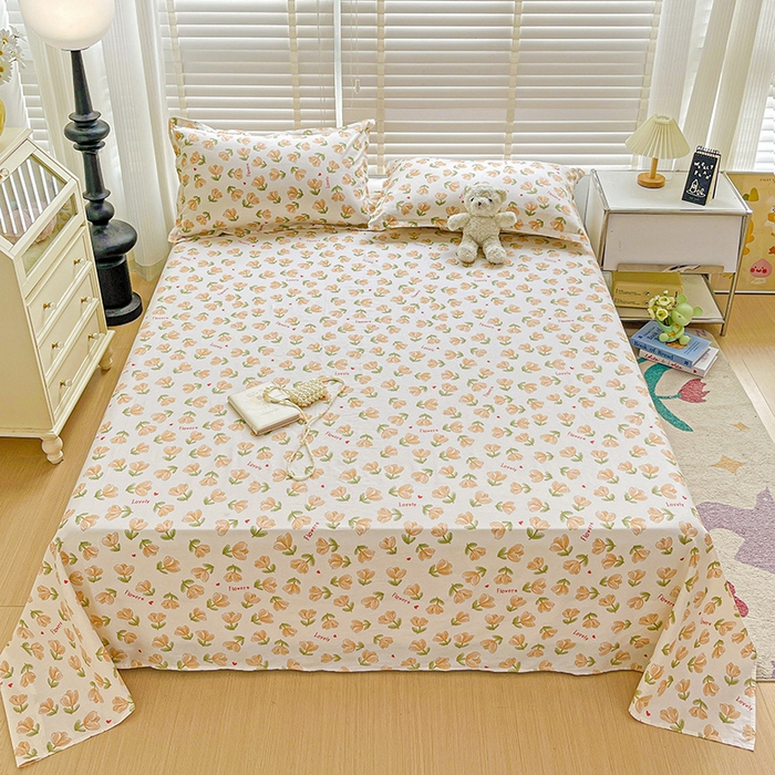 91家纺网 家纺一手货源 找家纺 纽缦家纺 2025新款纯棉斜纹床单单品床单床单单件 夏遇