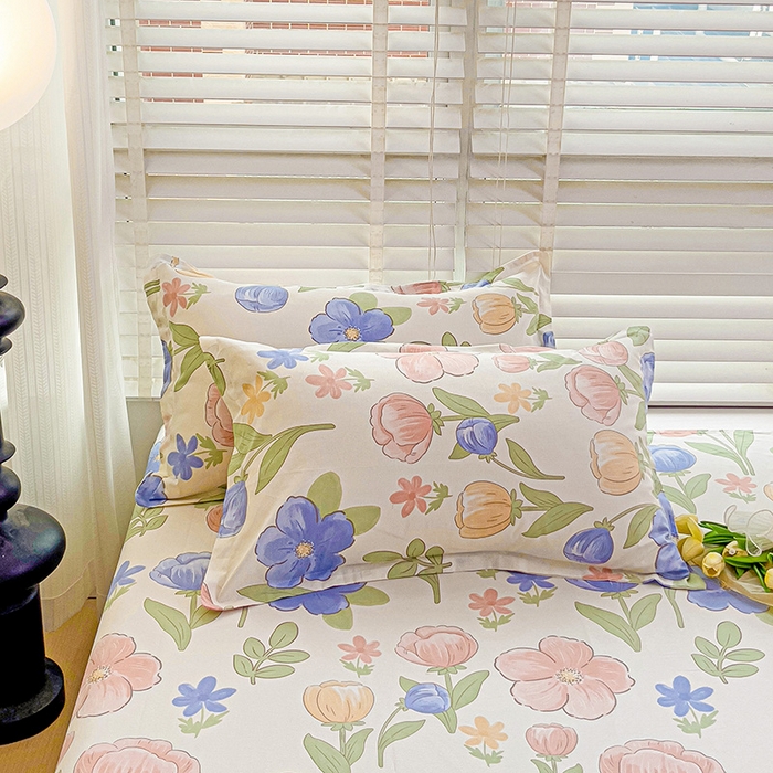 91家纺网 家纺一手货源 找家纺 纽缦家纺 2025新款纯棉斜纹床单单品床单床单单件 相伴里