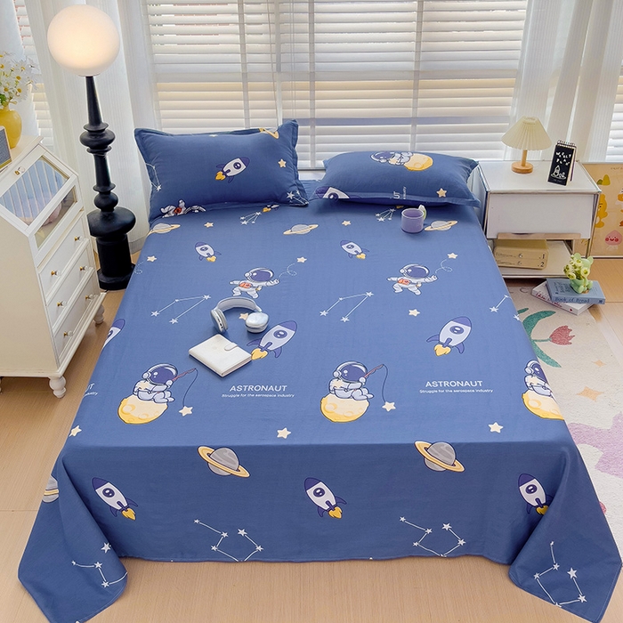 91家纺网 家纺一手货源 找家纺 纽缦家纺 2025新款纯棉斜纹床单单品床单床单单件 星际迷航