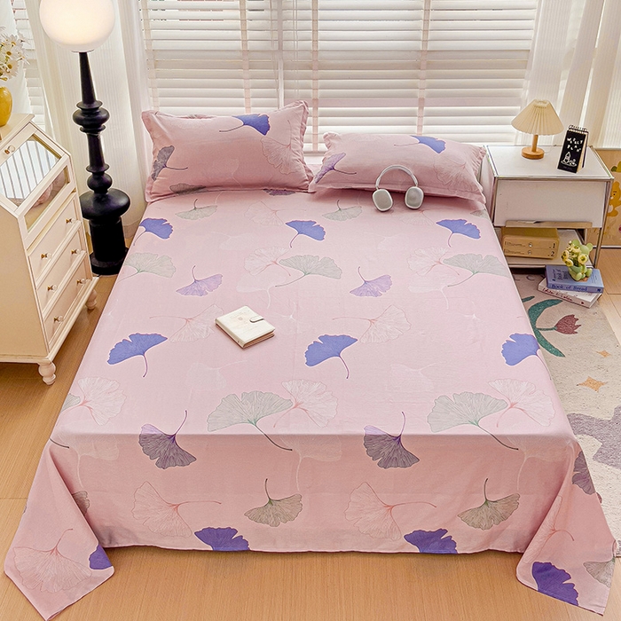 91家纺网 家纺一手货源 找家纺 纽缦家纺 2025新款纯棉斜纹床单单品床单床单单件 寻春粉