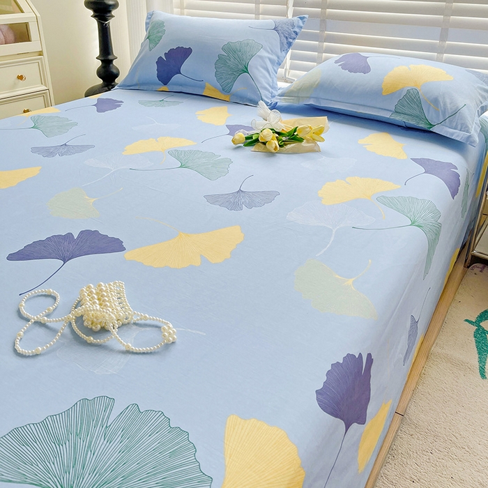 91家纺网 家纺一手货源 找家纺 纽缦家纺 2025新款纯棉斜纹床单单品床单床单单件 寻春蓝