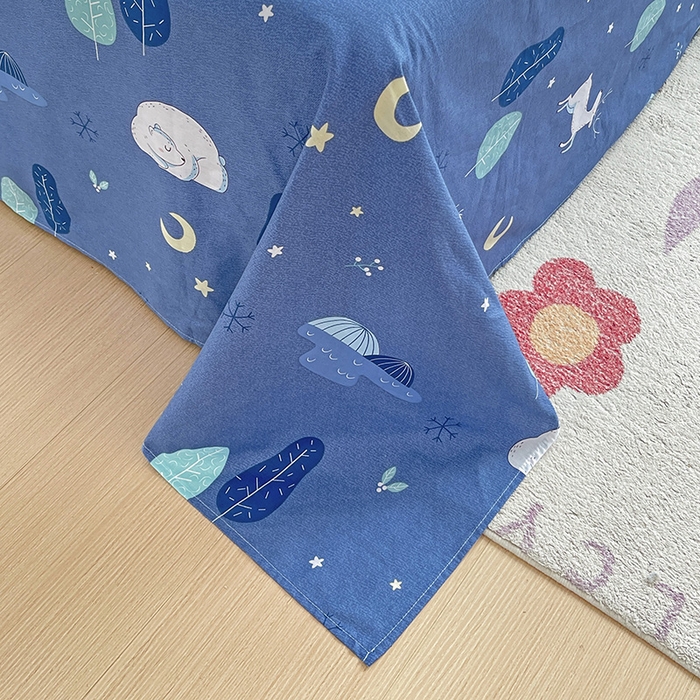 91家纺网 家纺一手货源 找家纺 纽缦家纺 2025新款纯棉斜纹床单单品床单床单单件 夜晚的森林