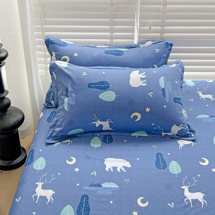 91家纺网 家纺一手货源 找家纺 纽缦家纺 2025新款纯棉斜纹床单单品床单床单单件 夜晚的森林