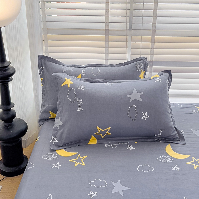 91家纺网 家纺一手货源 找家纺 纽缦家纺 2025新款纯棉斜纹床单单品床单床单单件 月光旅程灰