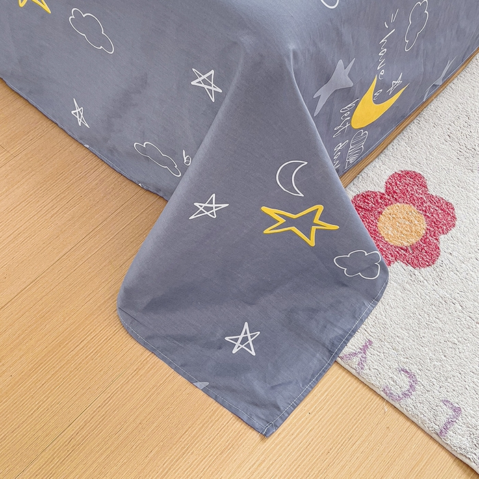 91家纺网 家纺一手货源 找家纺 纽缦家纺 2025新款纯棉斜纹床单单品床单床单单件 月光旅程灰