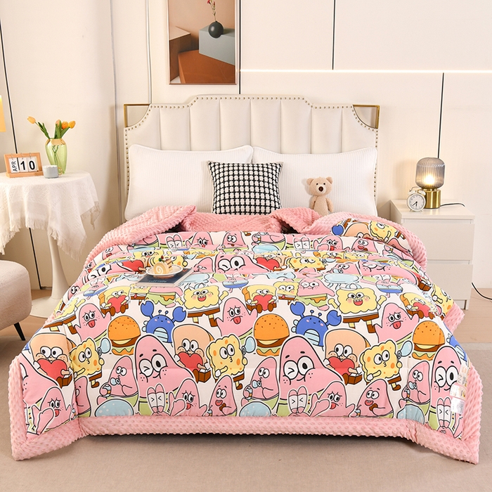 91家纺网 家纺一手货源 找家纺 （总）欧夏被业 2025新款冬被水洗棉豆豆被芯豆豆绒被子学生春秋被供直播