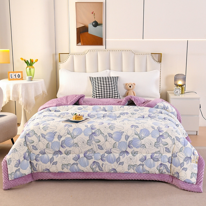 91家纺网 家纺一手货源 找家纺 （总）欧夏被业 2025新款冬被水洗棉豆豆被芯豆豆绒被子学生春秋被供直播