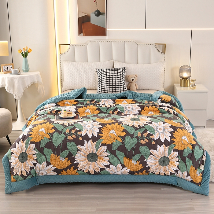 91家纺网 家纺一手货源 找家纺 （总）欧夏被业 2025新款冬被水洗棉豆豆被芯豆豆绒被子学生春秋被供直播