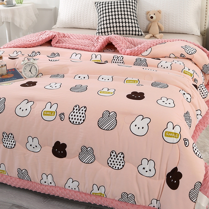 91家纺网 家纺一手货源 找家纺 （总）欧夏被业 2025新款冬被水洗棉豆豆被芯豆豆绒被子学生春秋被供直播