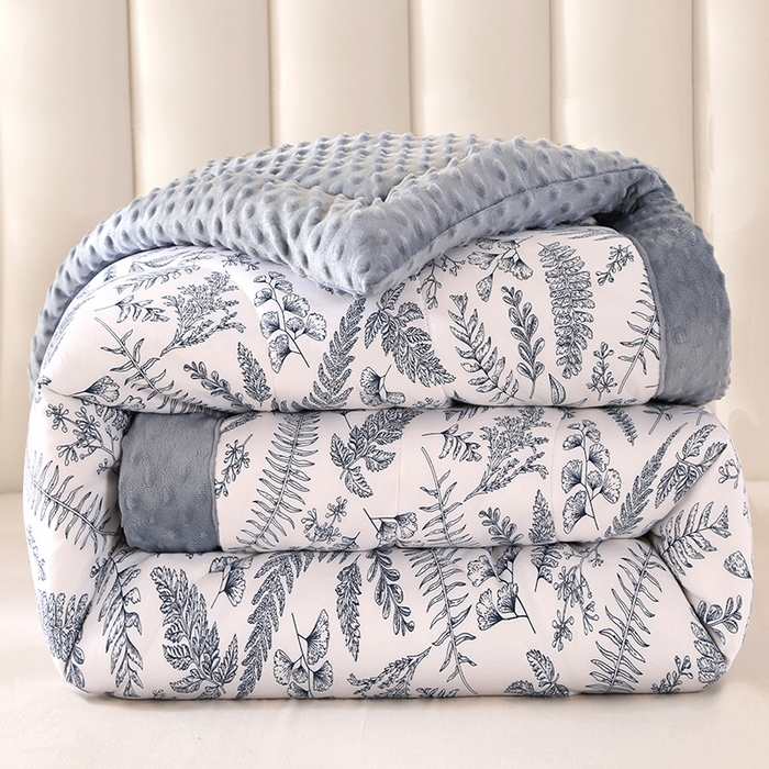 91家纺网 家纺一手货源 找家纺 欧夏被业 2024新款冬被水洗棉豆豆被芯豆豆绒被子学生春秋被供直播 莫奈