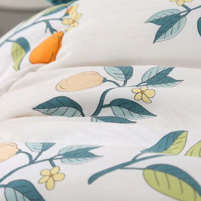 91家纺网 家纺一手货源 找家纺 欧夏被业 2025新款冬被水洗棉豆豆被芯豆豆绒被子学生春秋被供直播 枇杷果