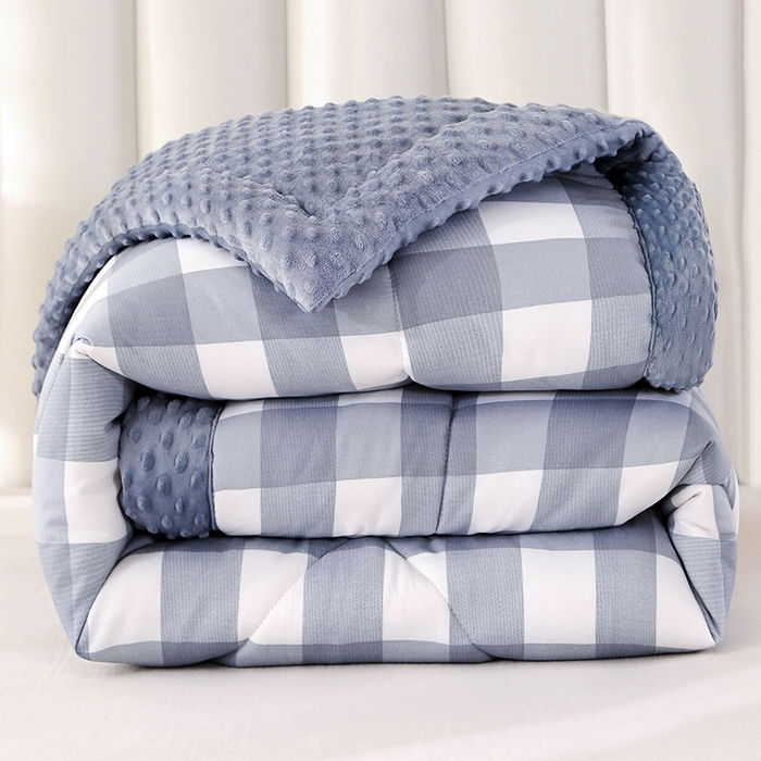 91家纺网 家纺一手货源 找家纺 欧夏被业 2025新款冬被水洗棉豆豆被芯豆豆绒被子学生春秋被供直播 简生活