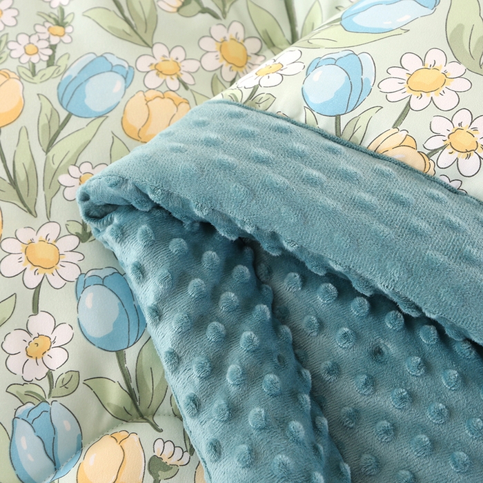 91家纺网 家纺一手货源 找家纺 欧夏被业 2025新款冬被水洗棉豆豆被芯豆豆绒被子学生春秋被供直播 郁金香