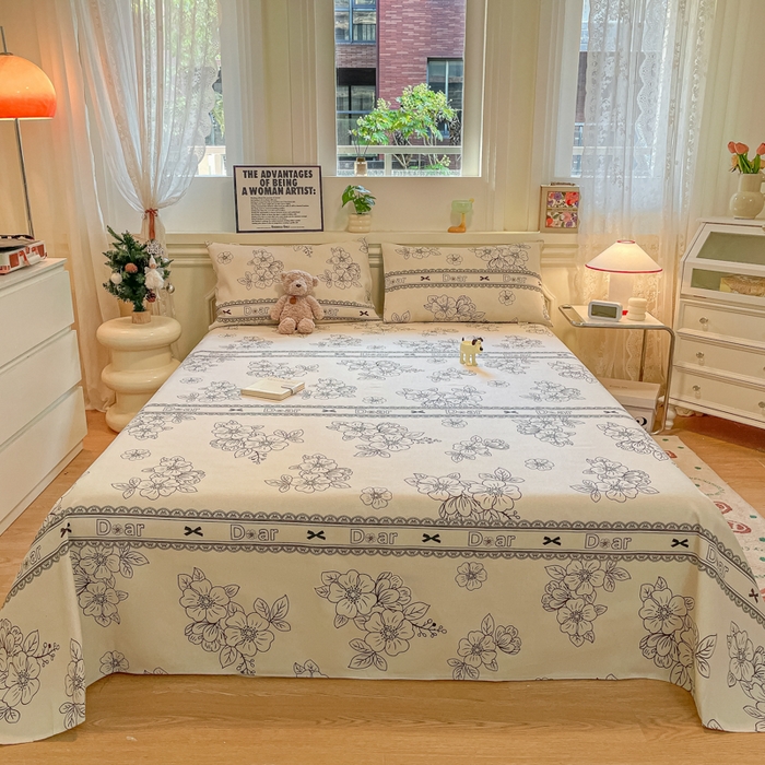 91家纺网 家纺一手货源 找家纺 （总）义博家纺 2025新款原棉老粗布床单凉席