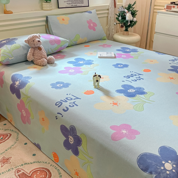 91家纺网 家纺一手货源 找家纺 义博家纺 2025新款原棉老粗布床单凉席荣花富贵