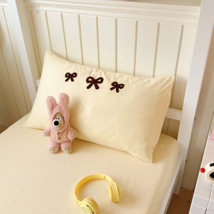 91家纺网 家纺一手货源 找家纺 锦觅 2025新款学生季全棉纯棉毛巾绣三件套奶油小清新刺绣四件套（全文件大图以及买家秀） 奶油兔兔