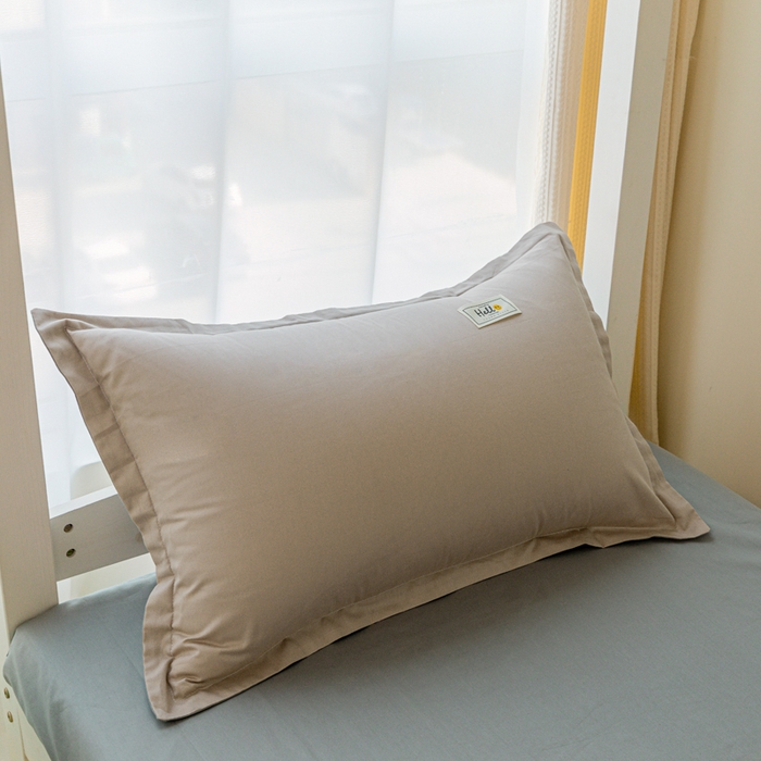 91家纺网 家纺一手货源 找家纺 贝兰仙奴 2025新款13372全棉印花简约学生三件套 卡其