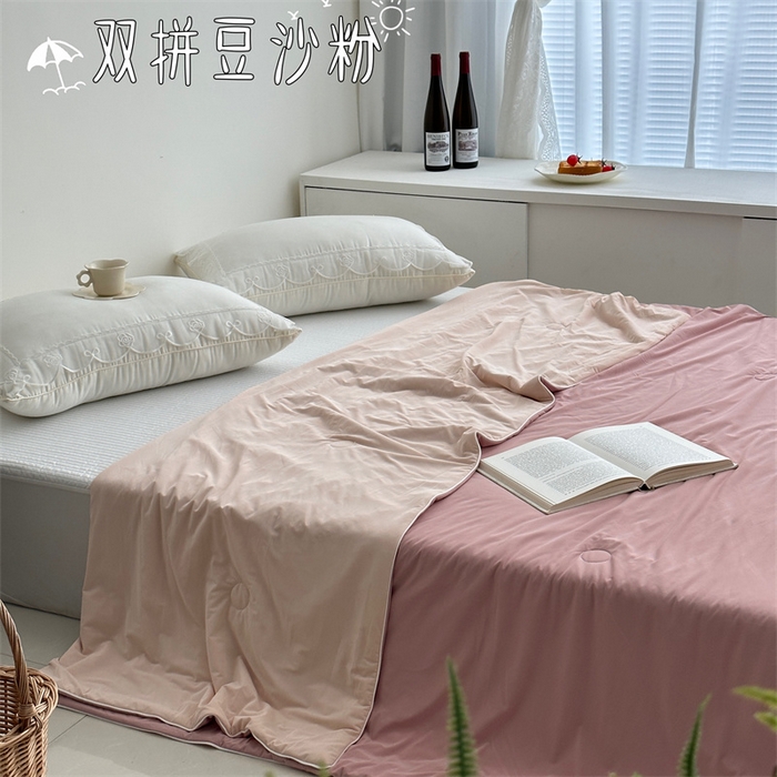 91家纺网 家纺一手货源 找家纺 （总）佰织鑫家居 2025新款科技凉感小冰芯冰皮锦氨凉感丝夏被空调被