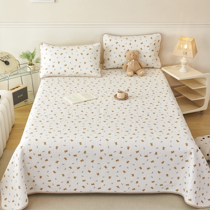 91家纺网 家纺一手货源 找家纺 （总）莎果家纺 2025新款12868双面纯棉床盖三件套