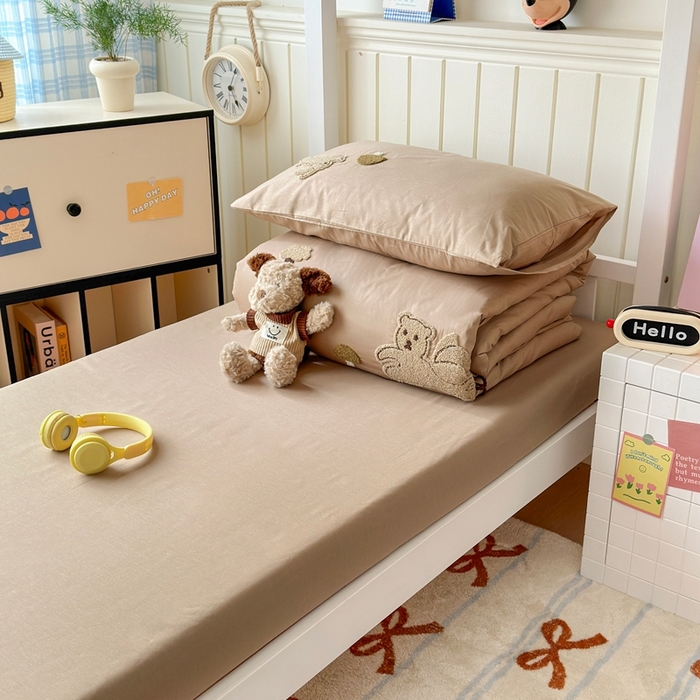 91家纺网 家纺一手货源 找家纺 锦觅 2025新款学生季全棉纯棉毛巾绣三件套奶油小清新刺绣四件套（全文件大图以及买家秀） 丛林趣事