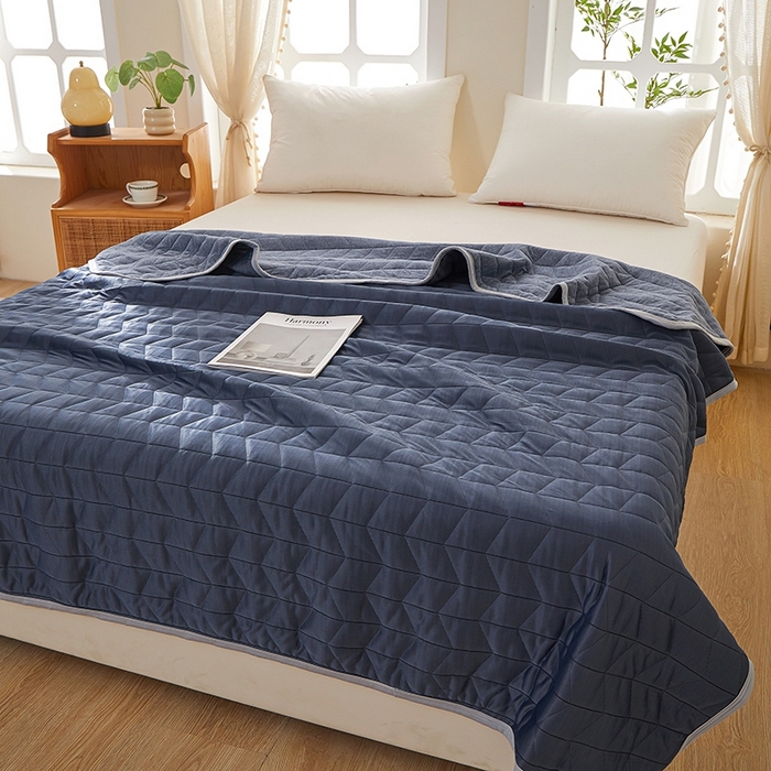 91家纺网 家纺一手货源 找家纺 （总）梦斋家纺 2025新款纯色针织夏被被子被芯