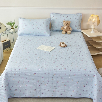 91家纺网 家纺一手货源 找家纺 （总）莎果家纺 2025新款12868双面纯棉床盖三件套