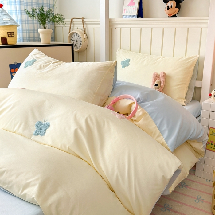 91家纺网 家纺一手货源 找家纺 锦觅 2025新款学生季全棉纯棉毛巾绣三件套奶油小清新刺绣四件套（全文件大图以及买家秀） 五彩斑斓