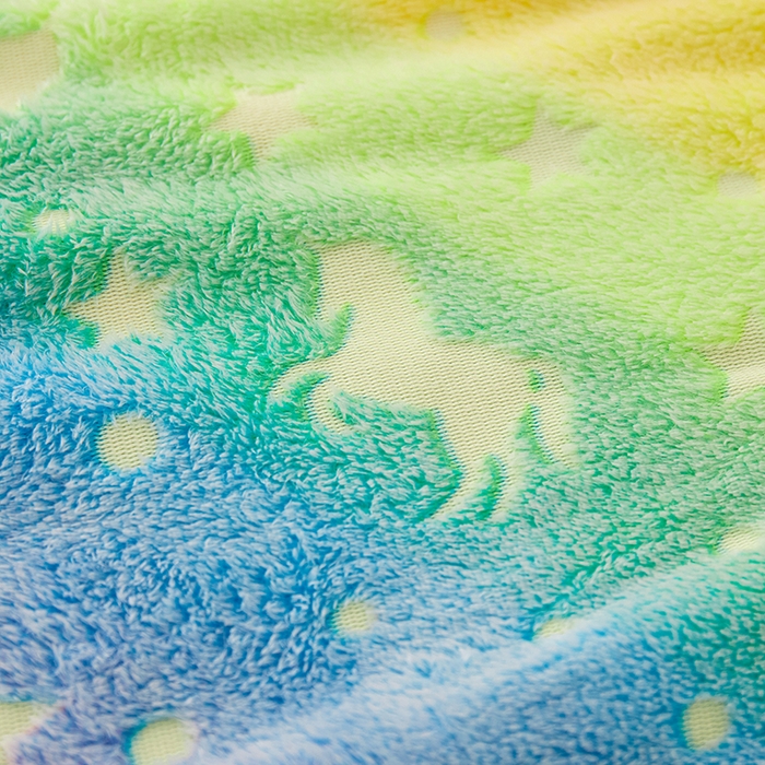 91家纺网 家纺一手货源 找家纺 梦斋家纺 2025新款夜光彩虹独角兽飞马星星法兰绒毛毯 夜光3