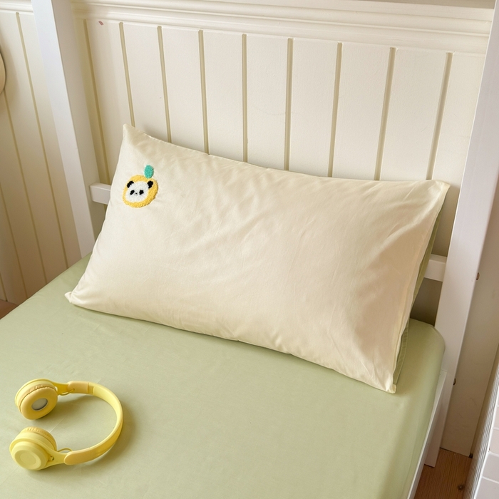 91家纺网 家纺一手货源 找家纺 锦觅 2025新款学生季全棉纯棉毛巾绣三件套奶油小清新刺绣四件套（全文件大图以及买家秀） 苹果熊猫