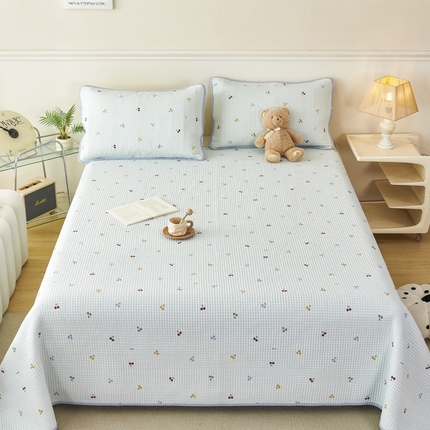 91家纺网 家纺一手货源 找家纺 （总）莎果家纺 2025新款12868双面纯棉床盖三件套