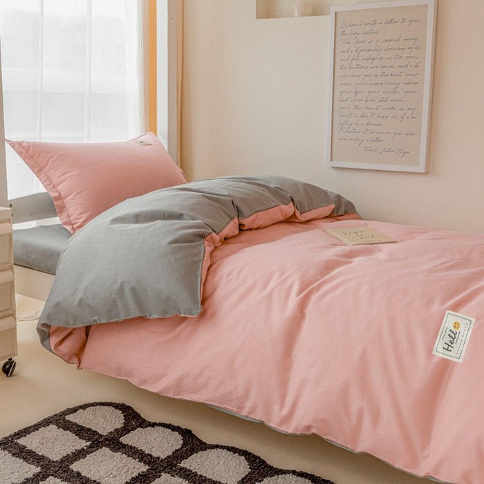 91家纺网 家纺一手货源 找家纺 贝兰仙奴 2025新款13372全棉印花简约学生三件套 奶油玉