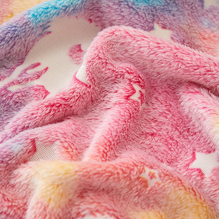 91家纺网 家纺一手货源 找家纺 （总）梦斋家纺 2025新款夜光彩虹独角兽飞马星星法兰绒毛毯