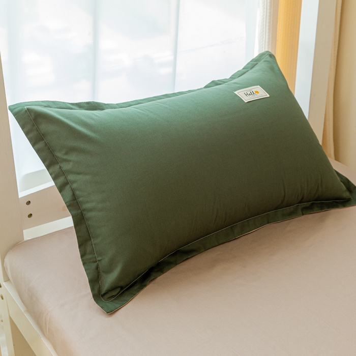 91家纺网 家纺一手货源 找家纺 贝兰仙奴 2025新款13372全棉印花简约学生三件套 果绿卡其