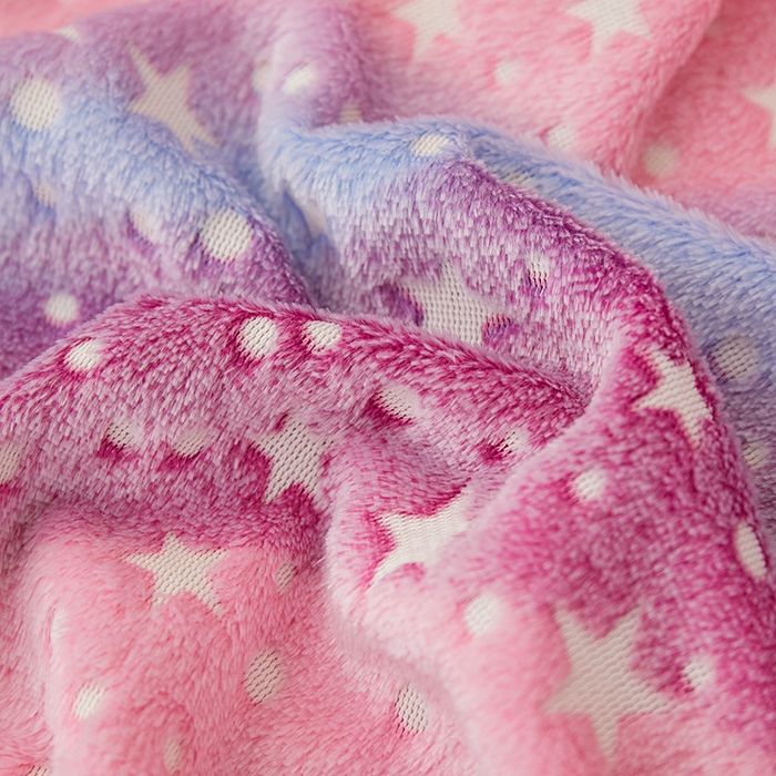 91家纺网 家纺一手货源 找家纺 梦斋家纺 2025新款夜光彩虹独角兽飞马星星法兰绒毛毯 夜光6