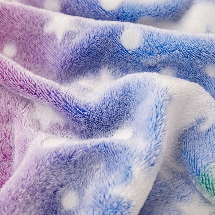 91家纺网 家纺一手货源 找家纺 梦斋家纺 2025新款夜光彩虹独角兽飞马星星法兰绒毛毯 夜光4