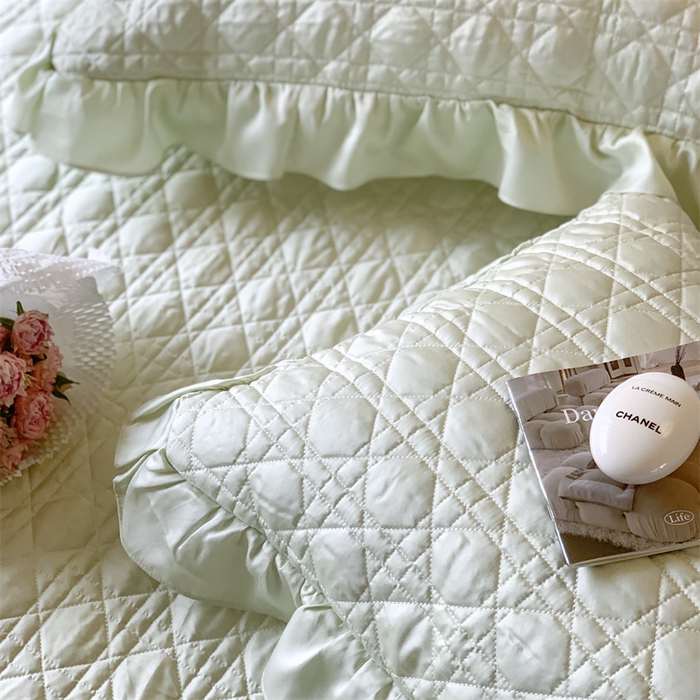 91家纺网 家纺一手货源 找家纺 优然居2023新款天丝绗缝床盖三件套