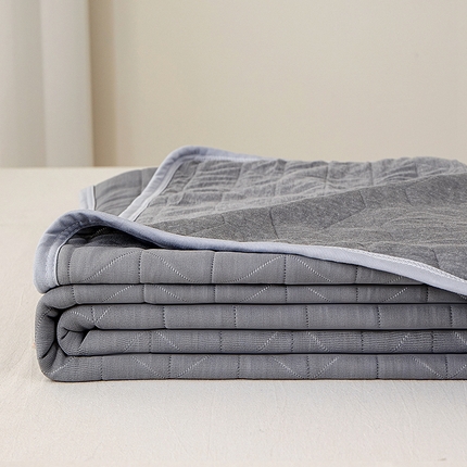 梦斋家纺 2025新款纯色针织夏被被子被芯 浅灰