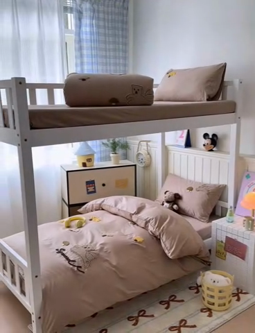 91家纺网 家纺一手货源 找家纺 锦觅 2025新款学生季全棉纯棉毛巾绣三件套奶油小清新刺绣四件套（全文件大图以及买家秀） 丛林趣事