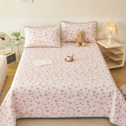 91家纺网 家纺一手货源 找家纺 （总）莎果家纺 2025新款12868双面纯棉床盖三件套