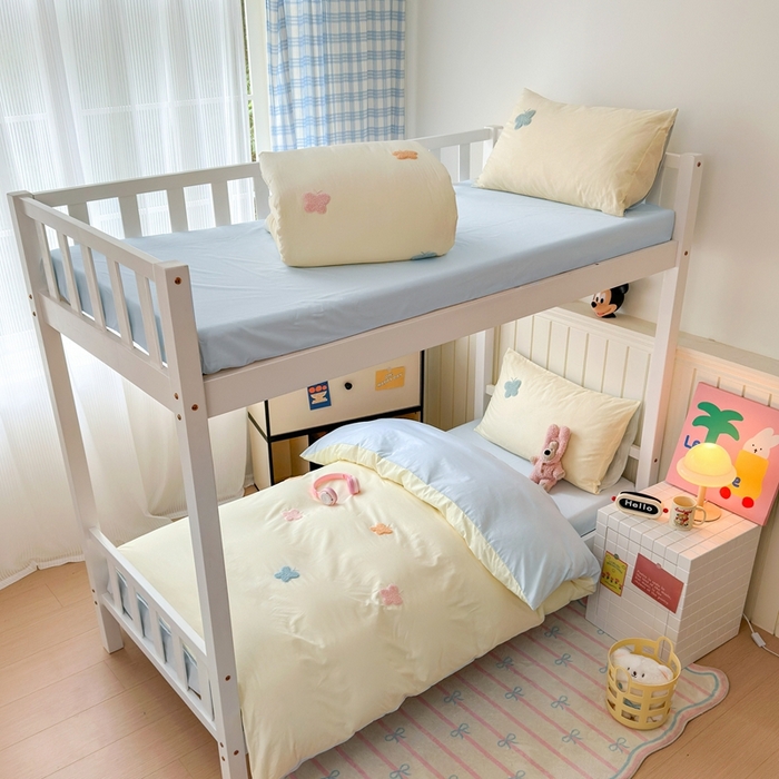 91家纺网 家纺一手货源 找家纺 锦觅 2025新款学生季全棉纯棉毛巾绣三件套奶油小清新刺绣四件套（全文件大图以及买家秀） 五彩斑斓