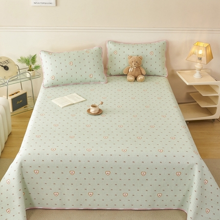 91家纺网 家纺一手货源 找家纺 （总）莎果家纺 2025新款12868双面纯棉床盖三件套